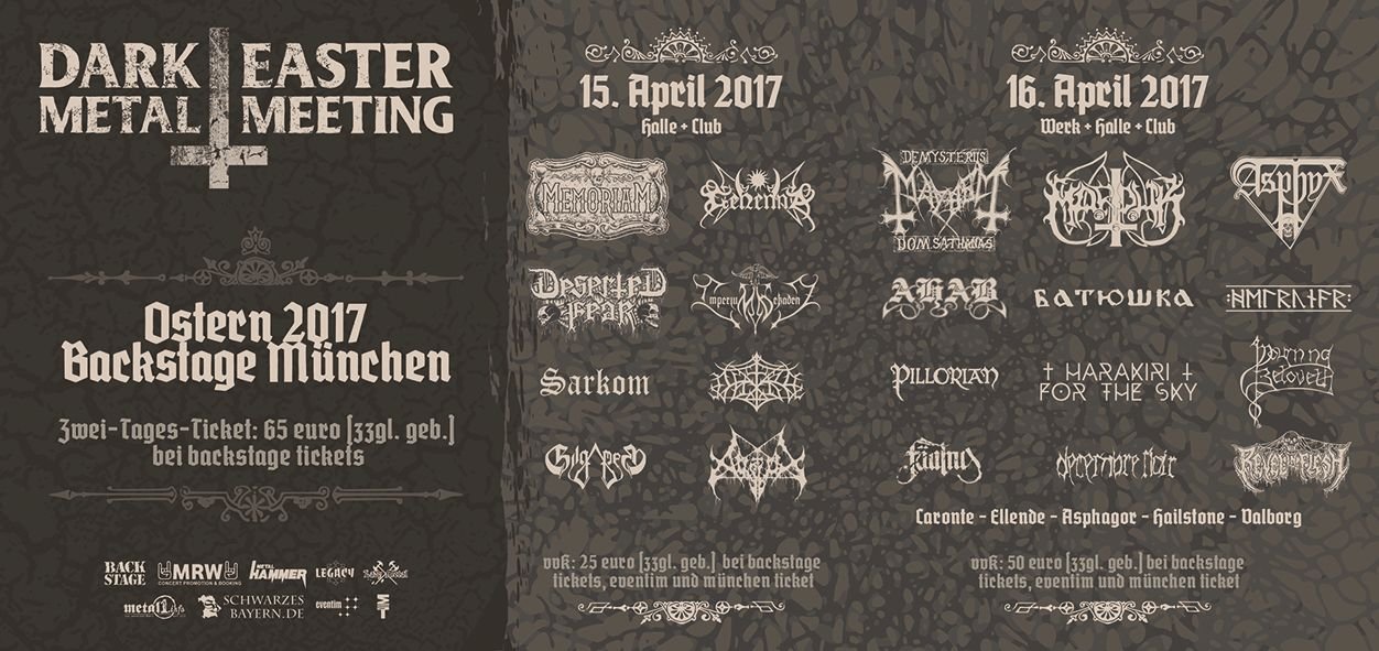 Dark Easter Metal Meeting 2017 Flyer